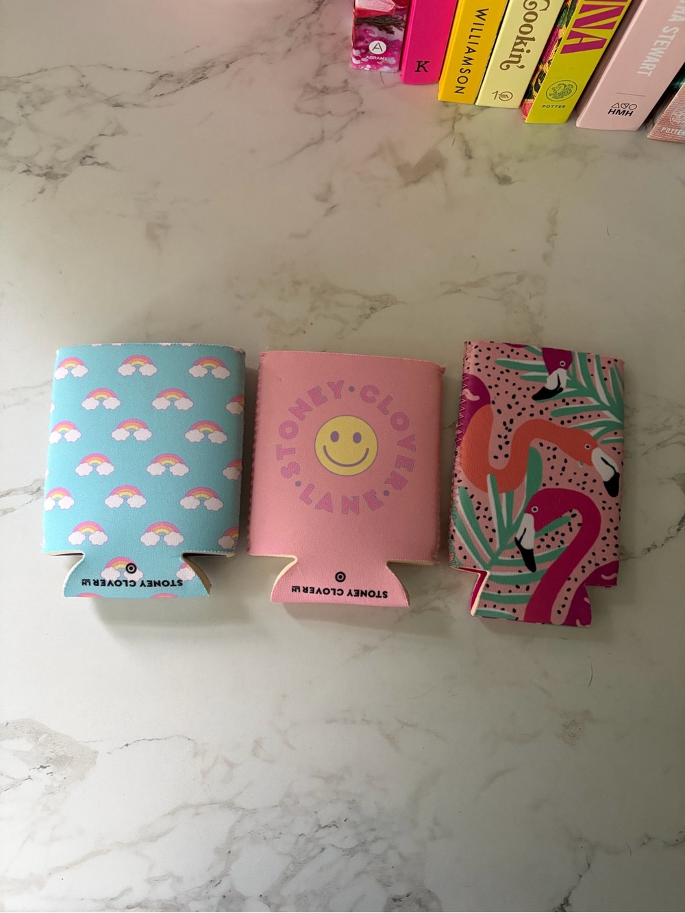 Stoney Clover Lane Pastel Blue, Pink & Multi Can Coolers (Set of 3)